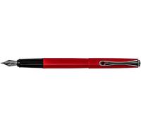 DIPLOMAT - Esteem - Pluma estilográfica de acero - Rojo lacado - Resistente y elegante - Garantía de 5 años