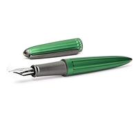 Diplomat Pluma estilográfica Aero Green, pluma de tinta exclusiva con plumín de acero inoxidable y convertidor