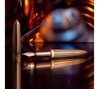 DIPLOMAT Pluma estilográfica Aero Oxyd Latón EF/Negro/Hecho a Mano/Con Caja de Regalo/Pluma estilográfica Fuente/Pluma estilográfica