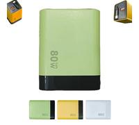 Dipomall Charger,3 in 1 Charger,80 Watt Retractable Phone Wall Plug, Scalable 80w MAX FastCharger Module, for iPhone, Phone and Laptops, with C Cable and 2 Port (Green)