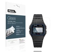 dipos 2x Protector de Pantalla 9H claro para Casio F-91WF-1A | Transparente, no se rompe ni astilla, no es cristal, antigolpes, antiarañazos, sin burbujas, apto para fundas, autoadhesivo