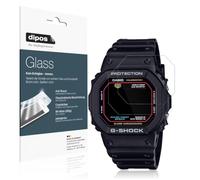 dipos 2x Protector de Pantalla 9H claro para Casio G-Shock DW-5600RL-1 | Transparente, no se rompe ni astilla, no es cristal, antigolpes, antiarañazos, sin burbujas, apto para fundas, autoadhesivo