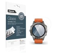 dipos 2x Protector de Pantalla 9H claro para Garmin Fenix 6 | Transparente, no se rompe ni astilla, no es cristal, antigolpes, antiarañazos, sin burbujas, apto para fundas, autoadhesivo