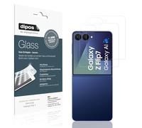 dipos 2x Protector de Pantalla 9H claro para Samsung Galaxy Z Flip7 Parte exterior Case-Friendly (1x delantera + 1x trasera)