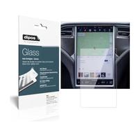 dipos 2x Protector de Pantalla 9H claro para Tesla Modell X | Transparente, no se rompe ni astilla, no es cristal, antigolpes, antiarañazos, sin burbujas, apto para fundas, autoadhesivo