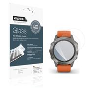 dipos 2x Protector de Pantalla 9H mate para Garmin Fenix 6 | Antirreflejos, no se rompe ni astilla, no es cristal, antigolpes, antiarañazos, sin burbujas, autoadhesivo