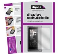 dipos 2x Protector de Pantalla claro para Sony Walkman NW-A35 | Transparente, ajuste perfecto, antiarañazos, sin burbujas, apto para fundas, compatible con huellas dactilares, autoadhesivo