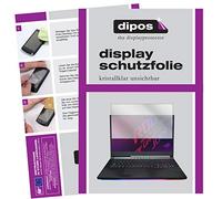 dipos 2x Protectores claro para Asus ROG Strix Scar III G731GW-EV104T | Transparente, ajuste perfecto, antiarañazos, sin burbujas, apto para fundas, compatible con huellas dactilares, autoadhesivo