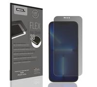 dipos FLEX 1x Protector de Pantalla de privacidad mate compatible con Apple iPhone 13 Pro, 100% de cobertura de Pantalla, compatible con huellas dactilares, apto para fundas, Filtro Antiespía 2 vías