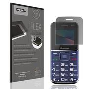 dipos FLEX 1x Protector de Pantalla de privacidad mate compatible con Masstel Fami 12S 4G, 100% de cobertura de Pantalla, compatible con huellas dactilares, apto para fundas, Filtro Antiespía 2 vías
