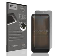 dipos FLEX 1x Protector de Pantalla de privacidad mate compatible con Vivo T5, 100% de cobertura de Pantalla, compatible con huellas dactilares, apto para fundas, Filtro Antiespía 2 vías