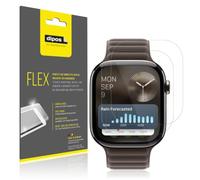 dipos FLEX 2x Protector de Pantalla claro para Apple Watch Series 10 (46mm) | Transparente, cobertura 100%, Full Cover, autorreparable, sin burbujas, compatible con huellas dactilares, autoadhesivo