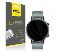 dipos FLEX 2x Protector de Pantalla claro para Huawei Watch GT2 42mm | Transparente, cobertura 100%, Full Cover, autorreparable, sin burbujas, compatible con huellas dactilares, autoadhesivo
