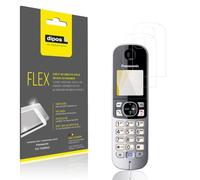 dipos FLEX 2x Protector de Pantalla claro para Panasonic KX-TG6823 | Transparente, cobertura 100%, Full Cover, autorreparable, sin burbujas, compatible con huellas dactilares, autoadhesivo