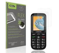 dipos FLEX 2x Protector de Pantalla mate compatible con Logicom Posh XL, Anti-reflectante, 100% de cobertura de Pantalla, compatible con huellas dactilares