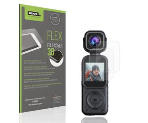 dipos FLEX 2x Protector de Pantalla mate compatible con OBEST V01 Action Cam, Anti-reflectante, 100% de cobertura de Pantalla, compatible con huellas dactilares