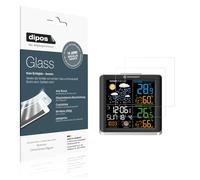 dipos I 2x Protector de Pantalla compatible con Bresser ClimaTemp Digital Vidrio Flexible Cristal Proteccion 9H