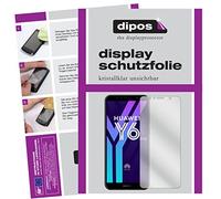 dipos I 2X Protector de Pantalla Compatible con Huawei Y6 (2018) pelicula Protectora Claro