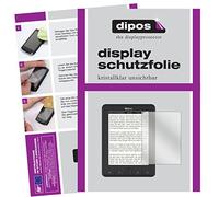 dipos I 2X Protector de Pantalla Compatible con TrekStor eBook Reader Pyrus pelicula Protectora Claro