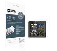dipos I 2x Protector de Pantalla mate compatible con Bresser ClimaTemp Digital Vidrio Flexible Cristal Proteccion 9H