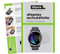 Dipos I - Protector de pantalla para Garmin Venu (43 mm, mate, más pequeño que el vidrio, ya que está curvado)