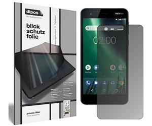 dipos Protector de Pantalla Antiespía para Nokia 2 | Película protectora mate, filtro de privacidad 4 vías, ajuste perfecto, antiarañazos, sin burbujas, autoadhesivo