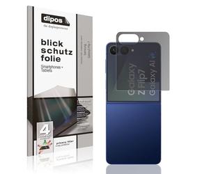 dipos Protector de Pantalla Antiespía para Samsung Galaxy Z Flip7 Parte exterior Case-Friendly