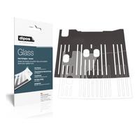 dipos Protectores 9H para De Longhi Dinamica Plus ECAM 353.75 Tropfblech | Transparente, no se rompe ni astilla, no es cristal, antigolpes, antiarañazos, sin burbujas, apto para fundas, autoadhesivo