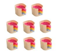 Dipping Sauce Plate and Holder Set, 6 Pcs Dipping Sauce Plates And Holder, Mini Home Kitchen Seasoning Sauces, for Soy, ketchup, Barbecue and Party Dinner, Space-Saving Design (Colorful,8PCS)