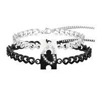 DIPZO Pulseras para parejas, pulseras a juego | Regalo para San Valentín, Navidad, cumpleaños, aniversario | Regalos para relaciones a distancia con caja de regalo