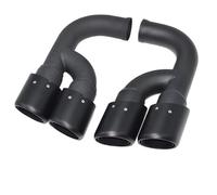 DIQXLGS 1 Par De Boquillas De Escape Para Porsche Para Cayenne 2011 2012 2013 2014 De Acero Inoxidable GTS Color Negro(Long Matte BIack)