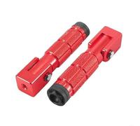 DIQXLGS 1 Par Delantero Trasero Estribo Universal Moto 90° Fijo Plegable Para Bicicletas Vehículos Eléctricos Ciclomotores Scooters(ROJO)