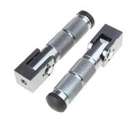 DIQXLGS 1 Par Delantero Trasero Estribo Universal Moto 90° Fijo Plegable Para Bicicletas Vehículos Eléctricos Ciclomotores Scooters(Titanio)
