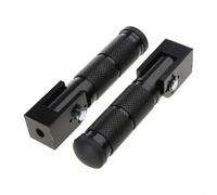 DIQXLGS 1 Par Delantero Trasero Estribo Universal Moto 90° Fijo Plegable Para Bicicletas Vehículos Eléctricos Ciclomotores Scooters(NEGRO)