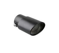 DIQXLGS 1 Pieza De 2.5 Pulgadas Accesorio Para Coche Acero Inoxidable Plateado Puntas De Escape Coloridas Silenciador Tubo De Escape(NEGRO,Derecho)