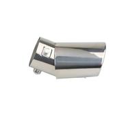 DIQXLGS 1 Pieza De 2.5 Pulgadas Accesorio Para Coche Acero Inoxidable Plateado Puntas De Escape Coloridas Silenciador Tubo De Escape(Plata,Doblado)