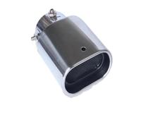 DIQXLGS 1 Ud Silenciador Tubo Exterior Tubo De Escape Acero Inoxidable Tobera Trasera Para Mitsubishi Para Eclipse Cross 2017 2018 2019(Plata,Tubo único)