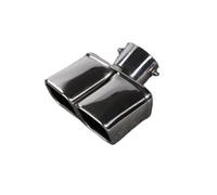 DIQXLGS 1 Ud Silenciador Tubo Exterior Tubo De Escape Acero Inoxidable Tobera Trasera Para Mitsubishi Para Eclipse Cross 2017 2018 2019(Plata,Tubo doble)