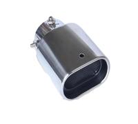 DIQXLGS 1Pza Tubo Escape Exterior Silenciador Terminal Acero Inoxidable Dedicado Para Mitsubishi Para Eclipse Cross 2017 2018 2019(Plata,Tubo único)