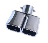 DIQXLGS 1Pza Tubo Escape Exterior Silenciador Terminal Acero Inoxidable Dedicado Para Mitsubishi Para Eclipse Cross 2017 2018 2019(Plata,Tubo doble)