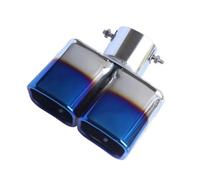 DIQXLGS 1Pza Tubo Escape Exterior Silenciador Terminal Acero Inoxidable Dedicado Para Mitsubishi Para Eclipse Cross 2017 2018 2019(Azul,Tubo doble)