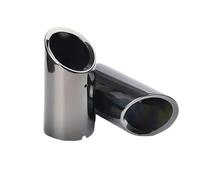 DIQXLGS 2 Pcs Cubiertas Para Tubos De Escape De Auto Para A3 8P A4 B8 Q5 A1 2009-2015 7.6 Cm Accesorios Auto(NEGRO)