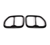 DIQXLGS 2 Piezas Para X3 X4 G01 G02 2018 2019 2020 2021 Cubierta De Acero Inoxidable Para Silenciador De Escape Accesorios Para Coche(NEGRO)