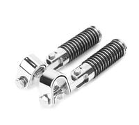 DIQXLGS 2 Piezas Universal Palanca Cambio Moto Plataforma Pie Pedal Arranque Reposapiés Accesorios Moto Para Barra Protectora 26mm-31mm(Plata)