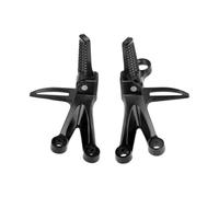 DIQXLGS 2 Piezas Universales Estriberas Traseras Pasajero Aleación De Aluminio CNC Para Moto Scooter Accesorios Modificación(NEGRO)