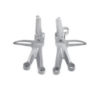 DIQXLGS 2 Piezas Universales Estriberas Traseras Pasajero Aleación De Aluminio CNC Para Moto Scooter Accesorios Modificación(Plateado)