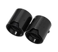 DIQXLGS 2 Uds Boquilla De Escape Para Coche Para B&MW F30 M335i M340i F32 F33 F36 M435i M440i Performance Fibra De Carbono ID60mm Punta De Silenciador(NEGRO)