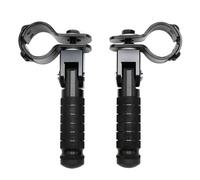 DIQXLGS 2Pcs reposapiés universal 8MM pedales plegables 90 grados piezas moto reposapiés traseros(NEGRO)