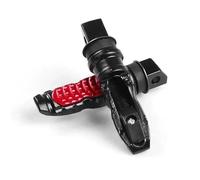 DIQXLGS 2Pzs Universales Estribos Traseros Pasajero Moto De Aluminio Pedales Scooter Modificación Pedal Motocicleta(ROJO)