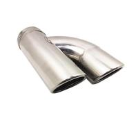 DIQXLGS 60mm Doble Salida Tubos Escape Cromado Para S&koda Para Octavia Para VW Para Lavida Trasera Boquilla(Plata)